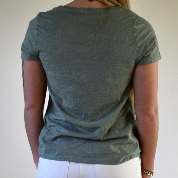 Hunter Green Everyday V-neck Tee - Picture 3 of 4